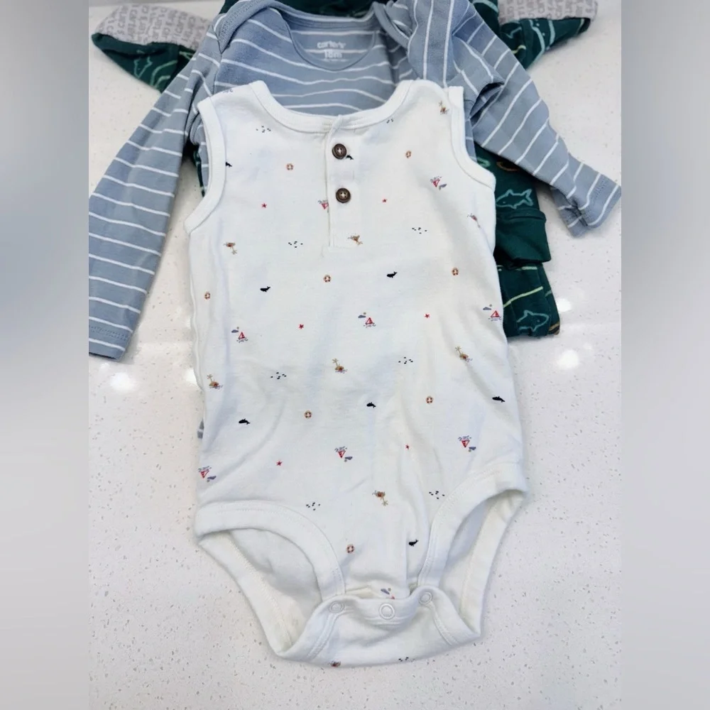 Lot Of 3 Baby Boy Clothes Size 18 M 100% Cotton